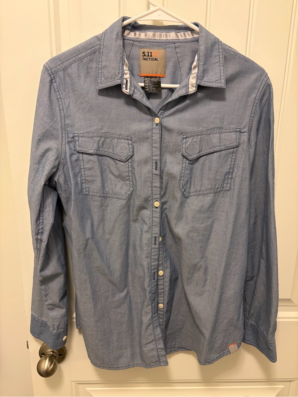 5.11 women’s Light Blue Button-Up Shirt